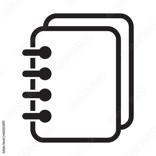 Notebook icon, notepad page icon.