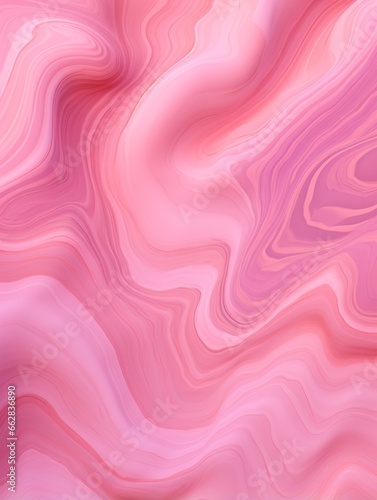 Pink Marble Creative Abstract Wavy Texture. Flowing Digital Art Decoration. Abstract Realistic Surface Vertical Background. Ai Generated Vibrant Curly Pattern.