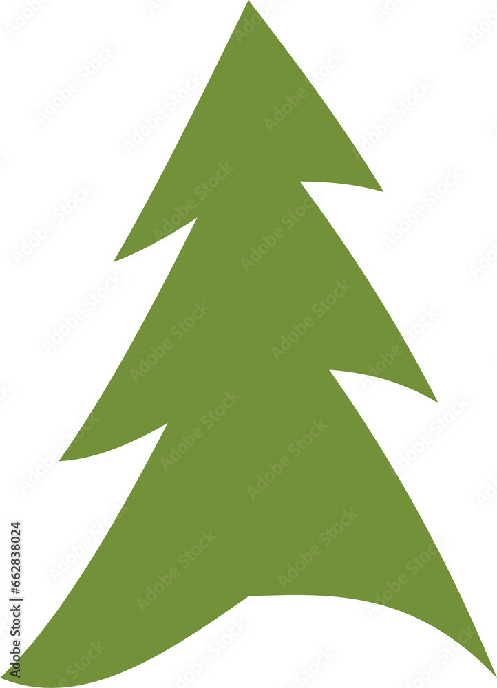 Green Christmas tree decoration and design.