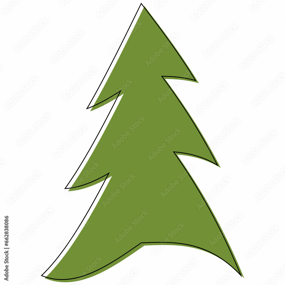 Green Christmas tree decoration and design. Green Christmas tree decoration and design.