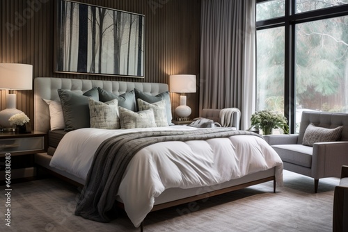 Conceptualize a cozy and inviting guest bedroom for visitors © Muhammad