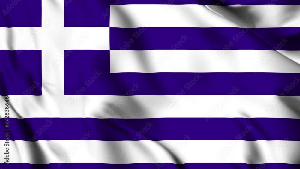 Greece waving flag 4K animation video. Greece waving flag seamless looping animation Greece waving flag 4K animation video. Greece waving flag seamless looping animation