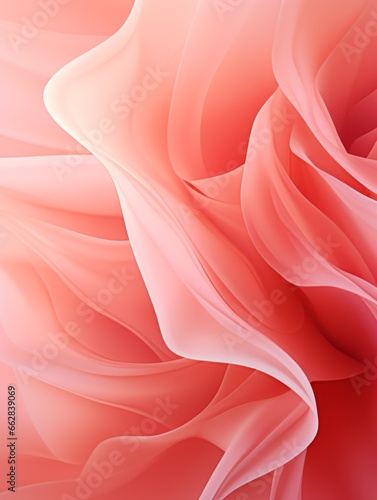 Rose Creative Abstract Wavy Texture. Flowing Digital Art Decoration. Abstract Realistic Surface Vertical Background. Ai Generated Vibrant Curly Pattern.