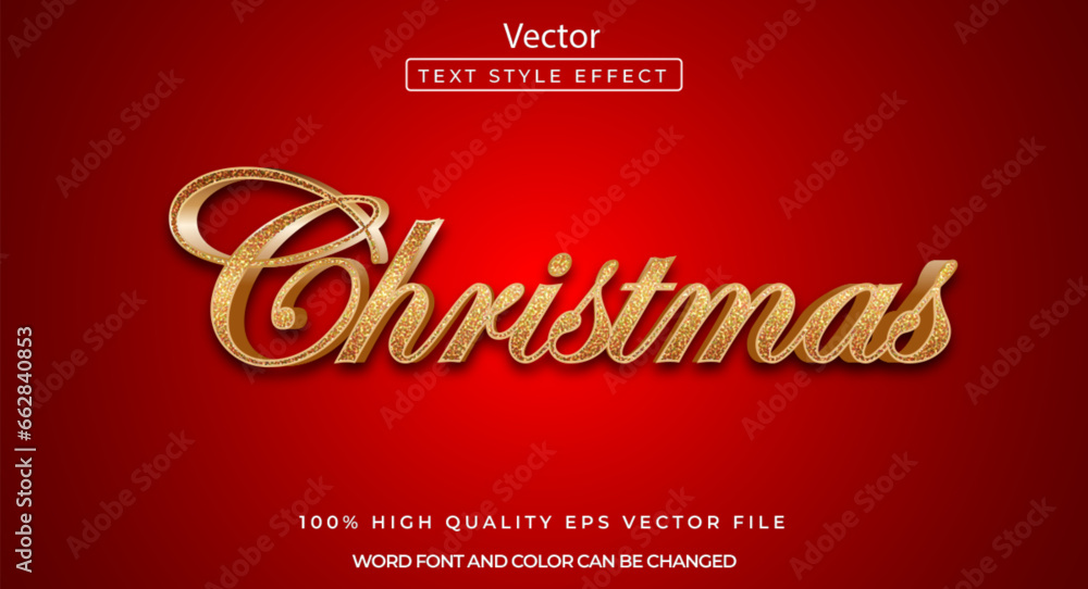 Christmas editable text effect with 3d style Christmas editable text effect with 3d style