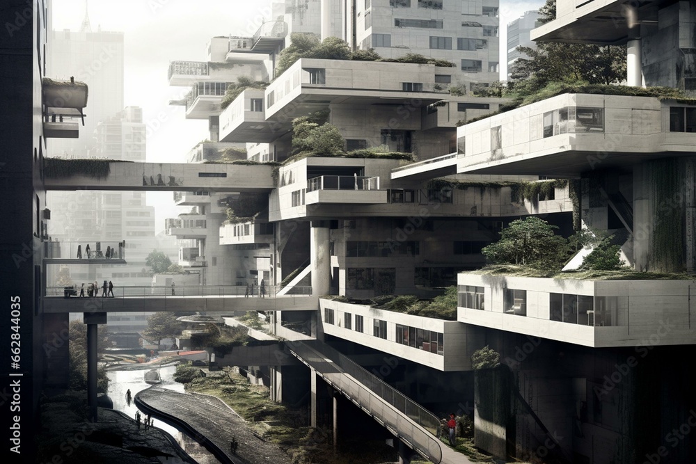 Modern urban project. Generative AI