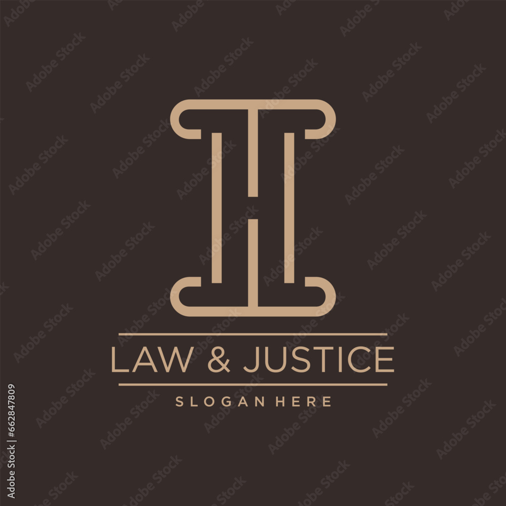 LAW & JUSTICE VECTOR LOGO DESIGN WITH MODERN LETTER CONCEPT LAW & JUSTICE VECTOR LOGO DESIGN WITH MODERN LETTER CONCEPT