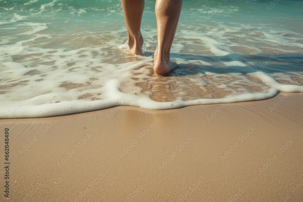 realistic photo of being at the beach with feet in the sand realistic photo of being at the beach with feet in the sand
