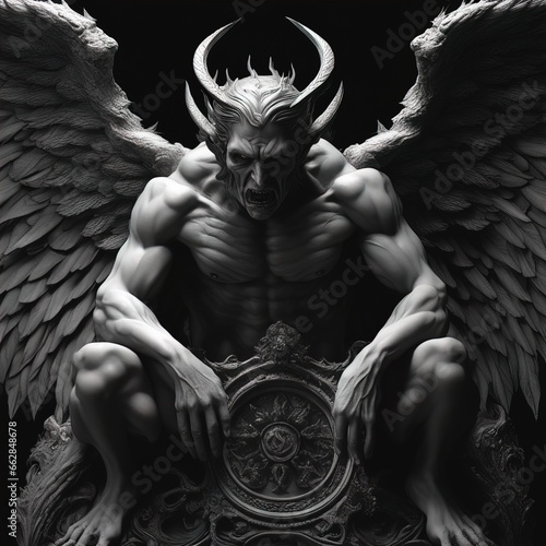 Beelzebub dark demon, fallen angel mystical ruler, demonic photo