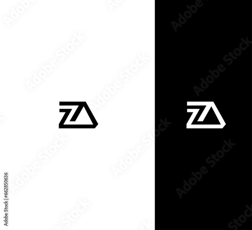 ZA, AZ letter logo