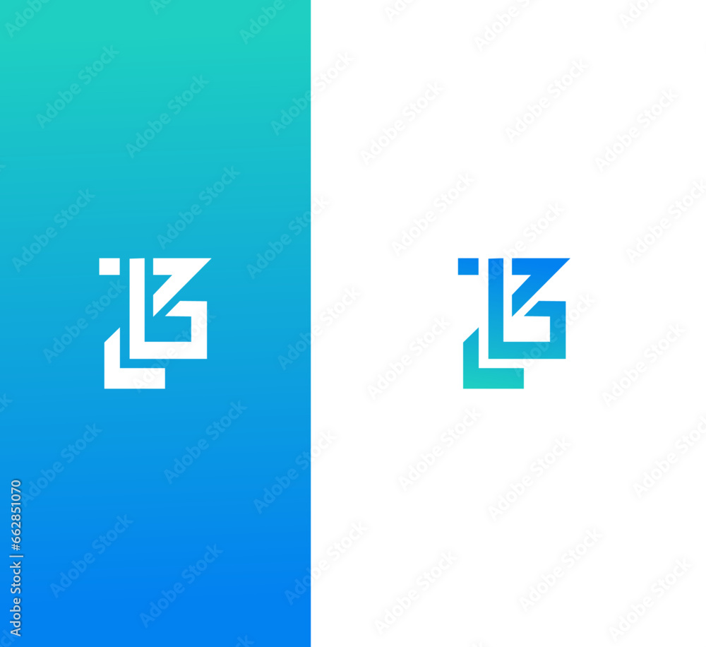ZB, BZ letter logo ZB, BZ letter logo