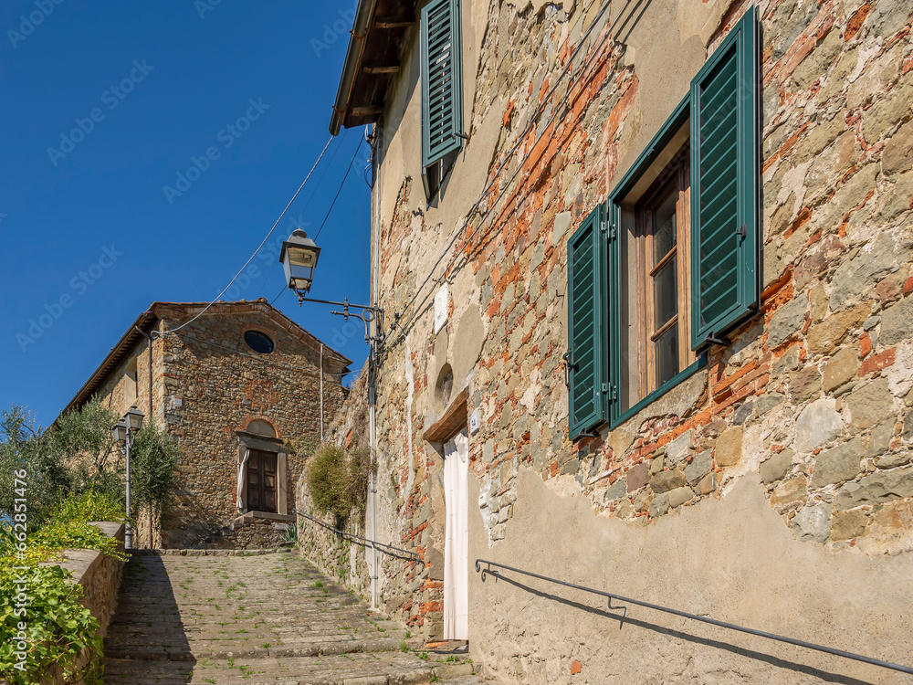 A glimpse of Collodi Castello, Italy and the ancient oratory A glimpse of Collodi Castello, Italy and the ancient oratory