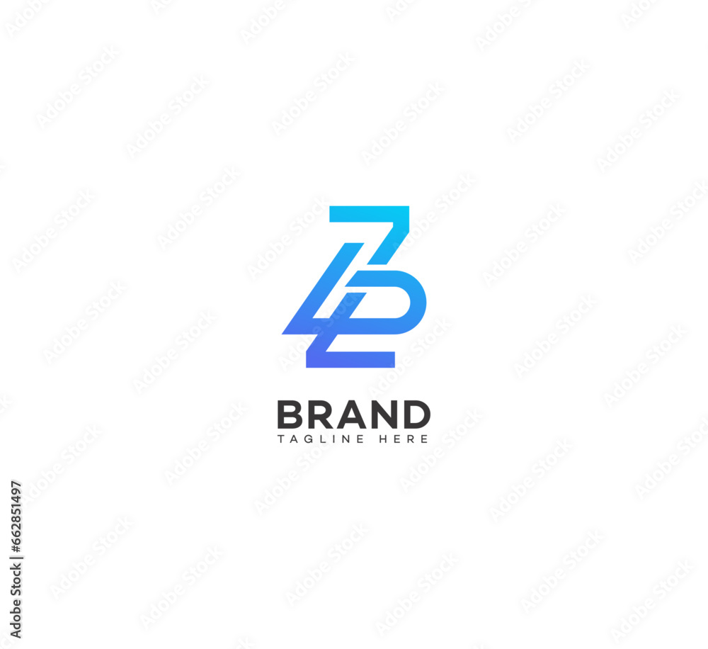 ZB, BZ letter logo ZB, BZ letter logo