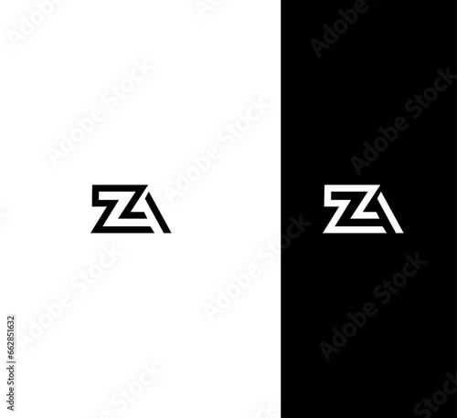 ZA, AZ letter logo