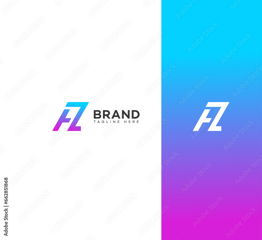 ZF, FZ letter logo ZF, FZ letter logo