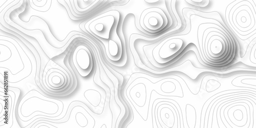 Abstract background with waves Topographic map. Geographic mountain relief. Abstract lines background. Contour maps. Vector illustration, Topo contour map white background, Topographic contour line. © MdLothfor