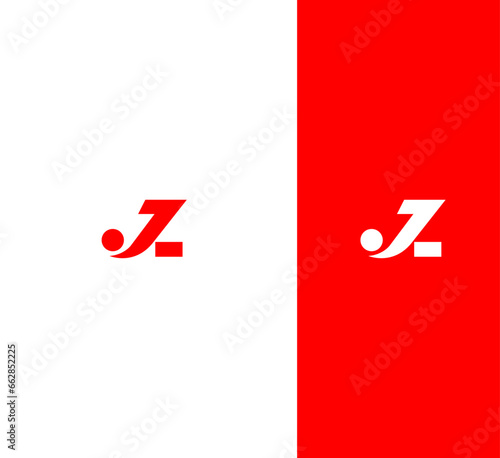 ZJ, JZ letter logo