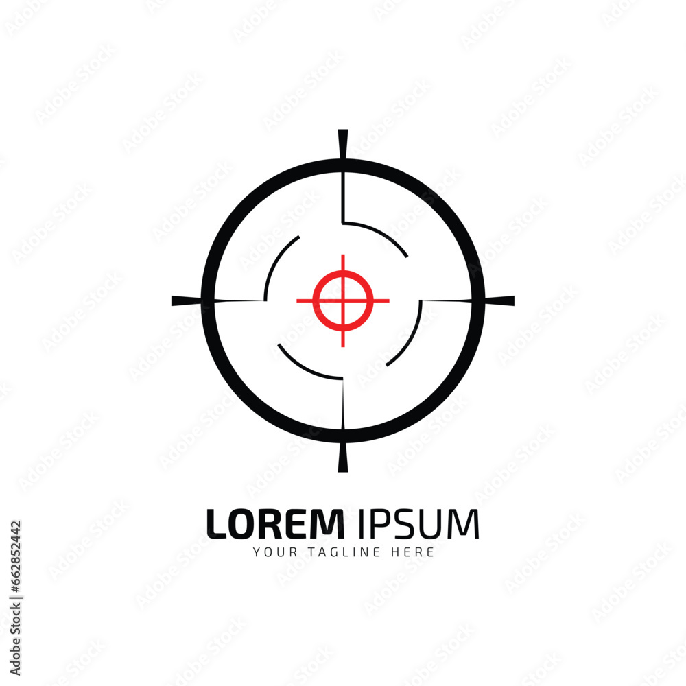 On Target Design Crosshair Bullseye Logo Signifying Precise Aim. Aim High icon logo vector illustration silhouette isolated design On Target Design Crosshair Bullseye Logo Signifying Precise Aim. Aim High icon logo vector illustration silhouette isolated design