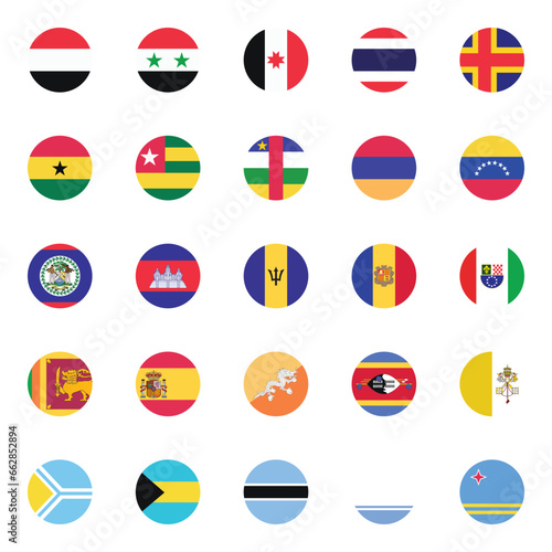 World national flags vector illustrations.