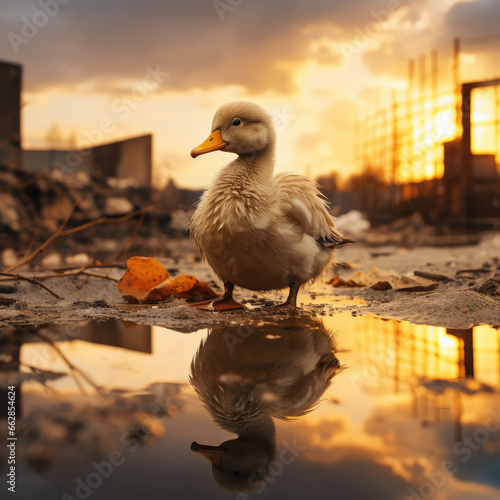 an example of photography, in the style of duckcore photo