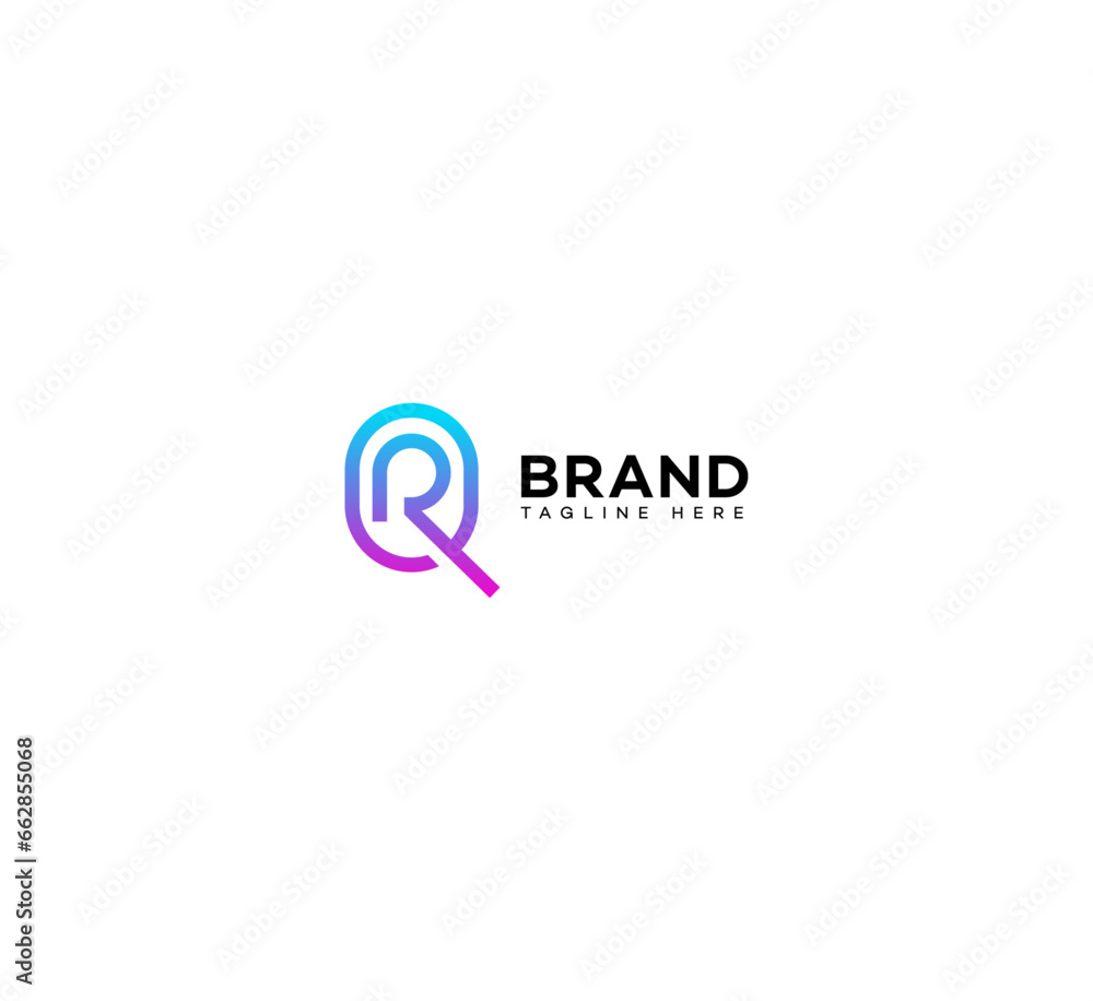 QR, RQ letter logo QR, RQ letter logo