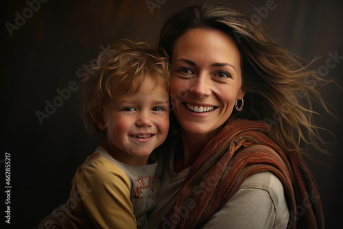 Portrait of a happy mother and child © Venka