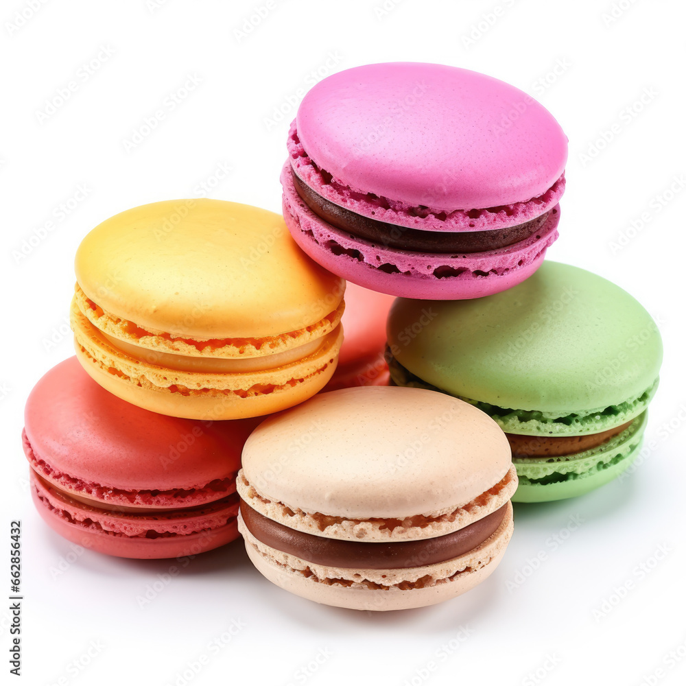 macarons isolated on a white background macarons isolated on a white background