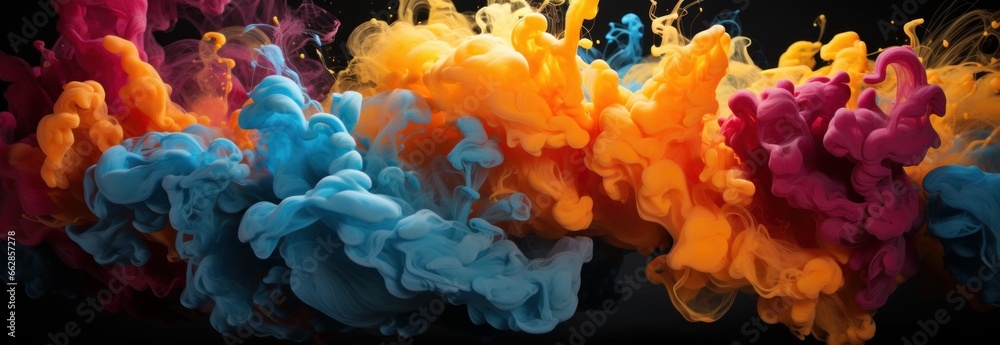 Obraz premium Colorful acrylic ink in water