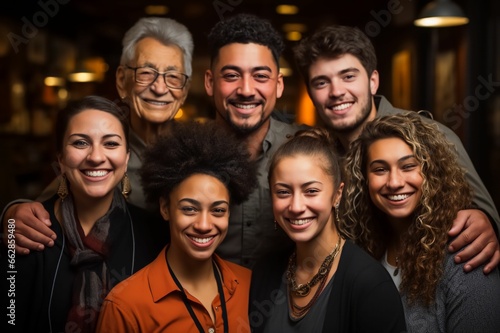 Groupe multiculturel d homme et de femme  caucasien  afro et asiatique  souriant et joyeux 