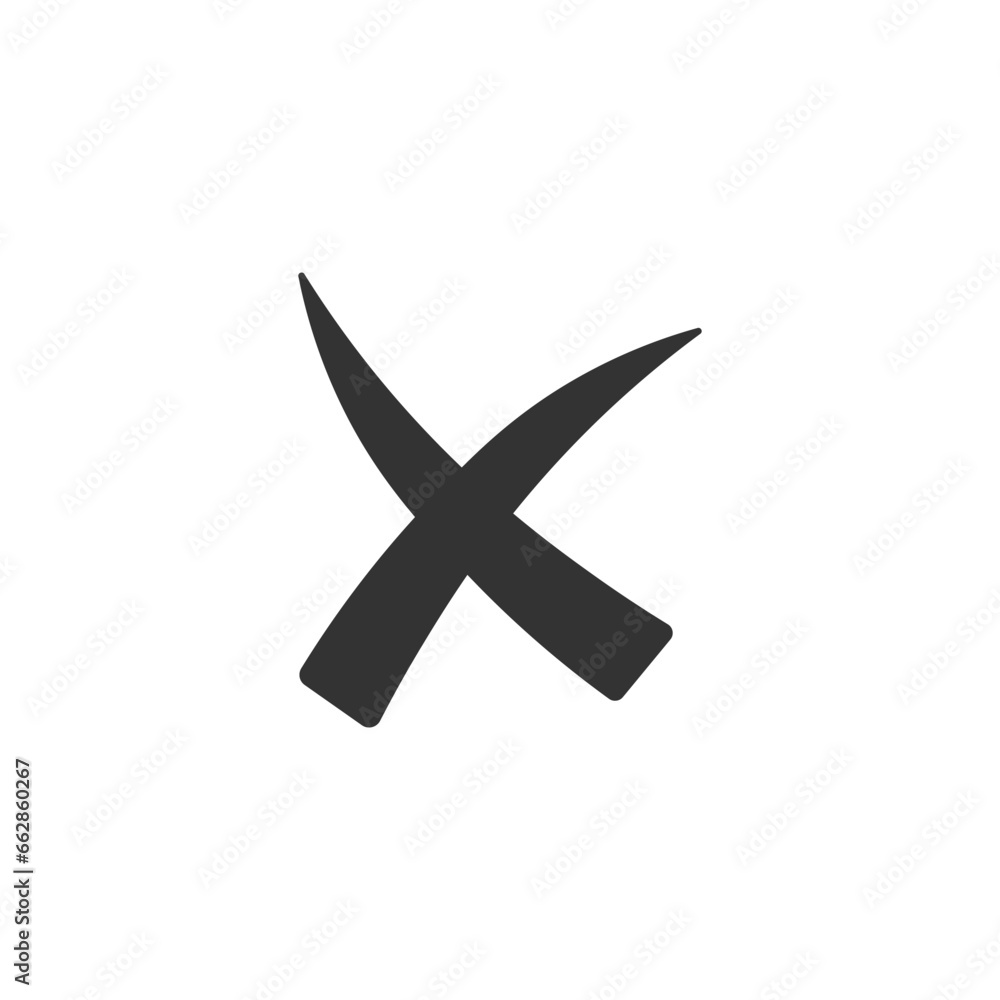crossmark icon, vector on white background editable eps10 crossmark icon, vector on white background editable eps10