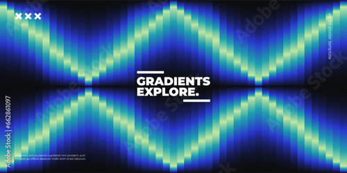 Abstract gradient banner template. Vector minimal design.