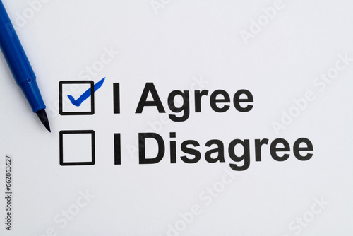 Choose to agree or disagree