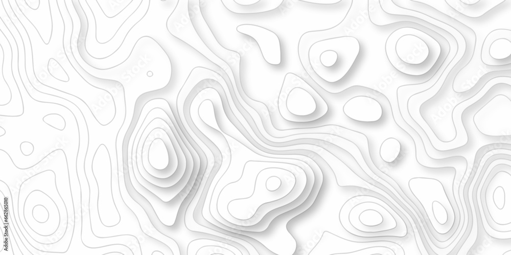 Abstract background with waves Topographic map. Geographic mountain relief. Abstract lines background. Contour maps. Vector illustration, Topo contour map white background, Topographic contour line.