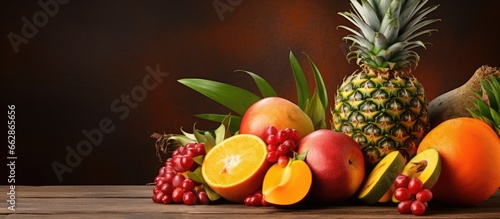 Fruits from the tropics With copyspace for text