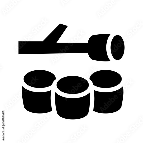 marshmallow glyph icon illustration vector graphic. Simple element illustration vector graphic, suitable for app, websites, and presentations isolated on white background