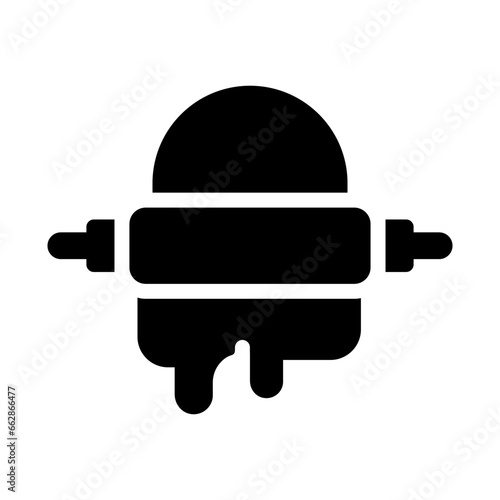 knead glyph icon illustration vector graphic. Simple element illustration vector graphic, suitable for app, websites, and presentations isolated on white background