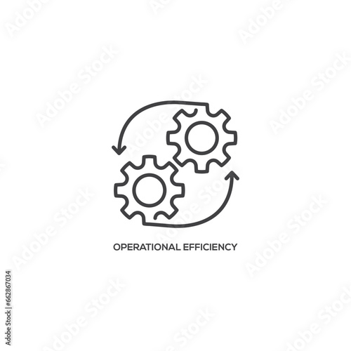 Operational Efficiency icon, business concept. Modern sign, linear pictogram, outline symbol, simple thin line vector design element template