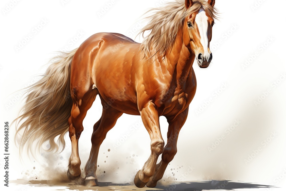 Obraz premium horse on a white background