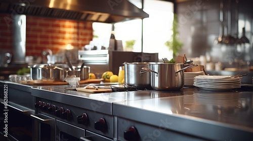 Fototapeta Naklejka Na Ścianę i Meble -  empty professional restaurant kitchen