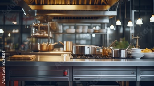Fototapeta Naklejka Na Ścianę i Meble -  empty professional restaurant kitchen