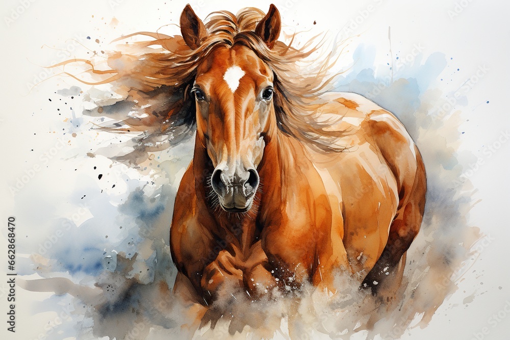 Fototapeta premium horse in snow