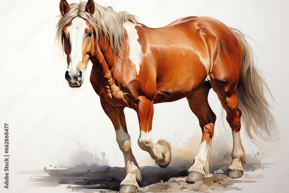Obraz premium horse in the snow