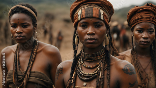 portrait of people from an African tribe photo