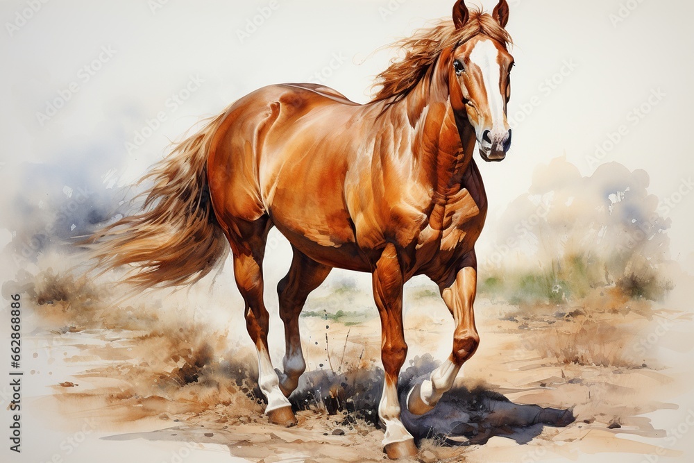 Fototapeta premium horse on the beach