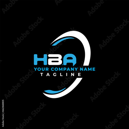 HBA letter logo creative design with vector graphic, HBA simple and modern logo. HBA luxurious alphabet design Pro Vector photo