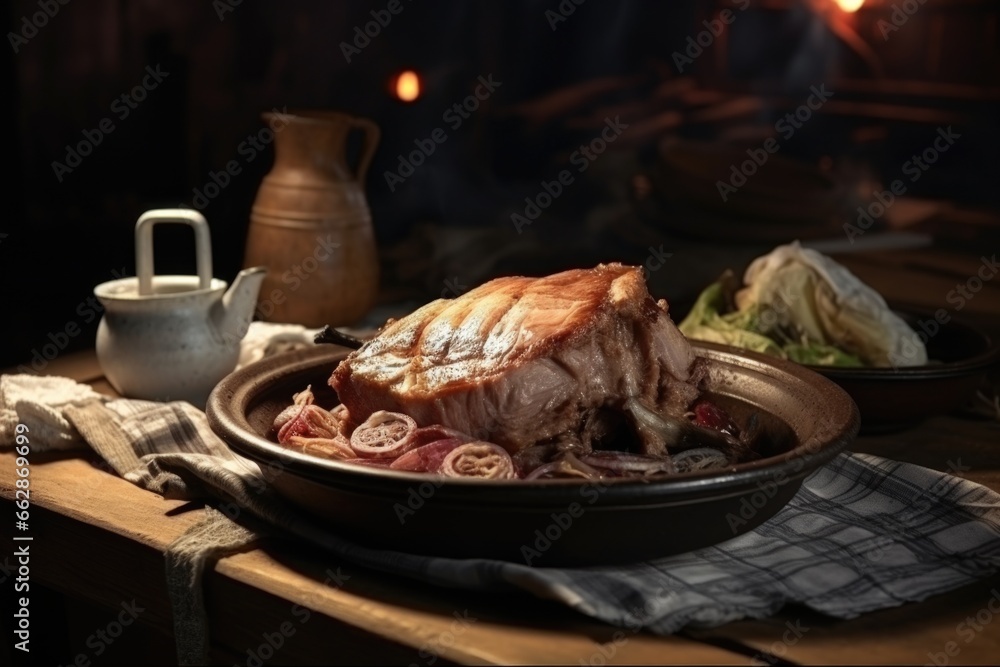 A simple yet appetizing plate of food placed on a table. Suitable for food blogs, restaurant menus, and culinary websites. A simple yet appetizing plate of food placed on a table. Suitable for food blogs, restaurant menus, and culinary websites.