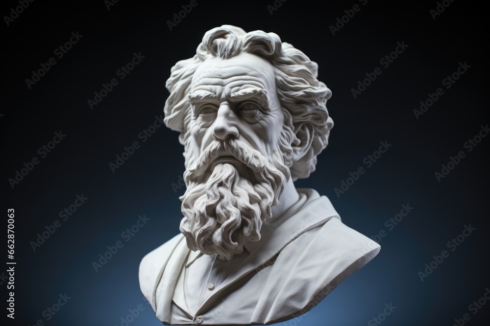 A statue of a man with a beard. This picture can be used for various purposes. A statue of a man with a beard. This picture can be used for various purposes.