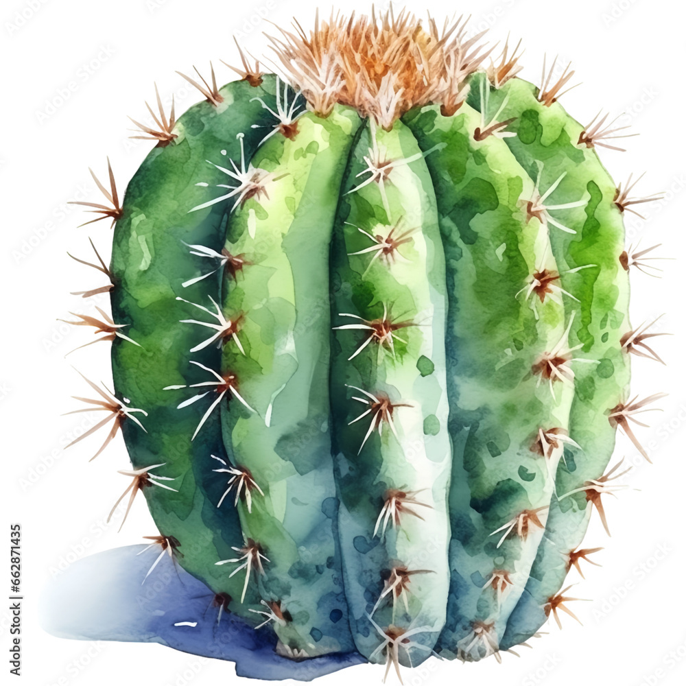 Cactus style watercolor painting Cactus style watercolor painting