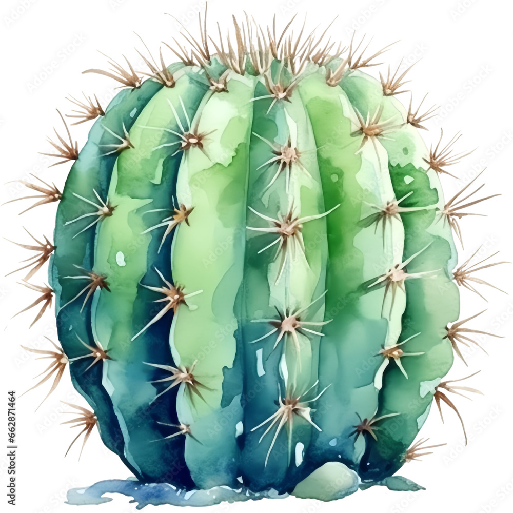 Cactus style watercolor painting Cactus style watercolor painting