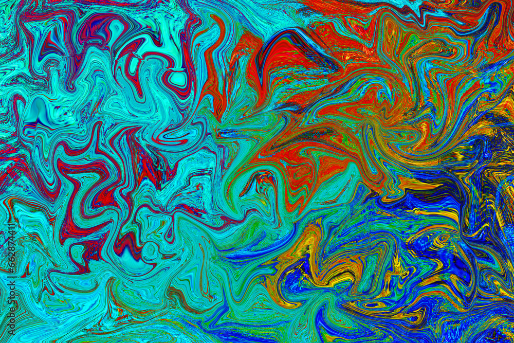 Fototapeta premium hand draw abstract liquid marble colorfull background wallpaper