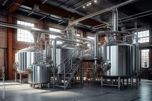Brewery equipment. Generative AI